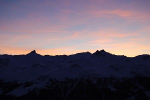 Sunset at the Weisshorn Hotel